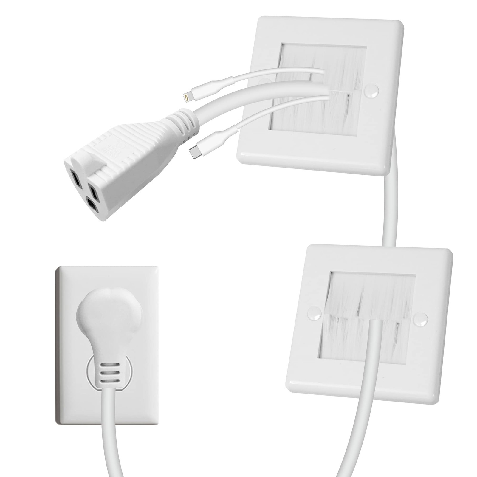 In Wall Cable Management Kit - TV Cord Hider for Wall Mounted TV, Includes 6Ft T
