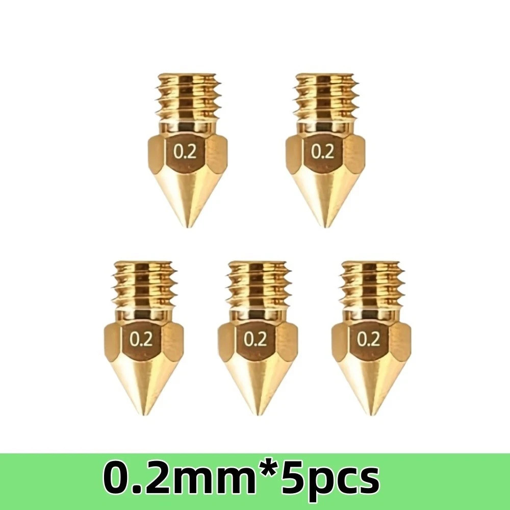 5PCS Creality MK8 Nozzles kit,Ender 3/3 S1 Hotend Nozzles CR 10 Extruder Nozzles