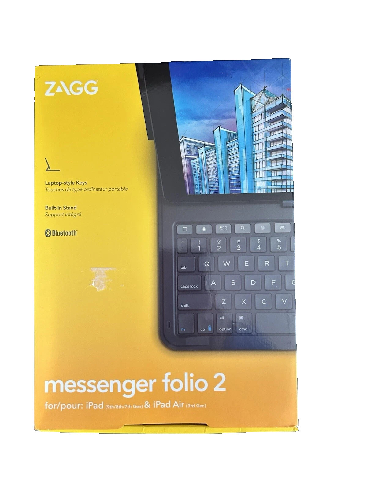 ZAGG Messenger Folio 2 Keyboard Case for iPad 10.2 7/8/9th Gen & iPad Air 10.5