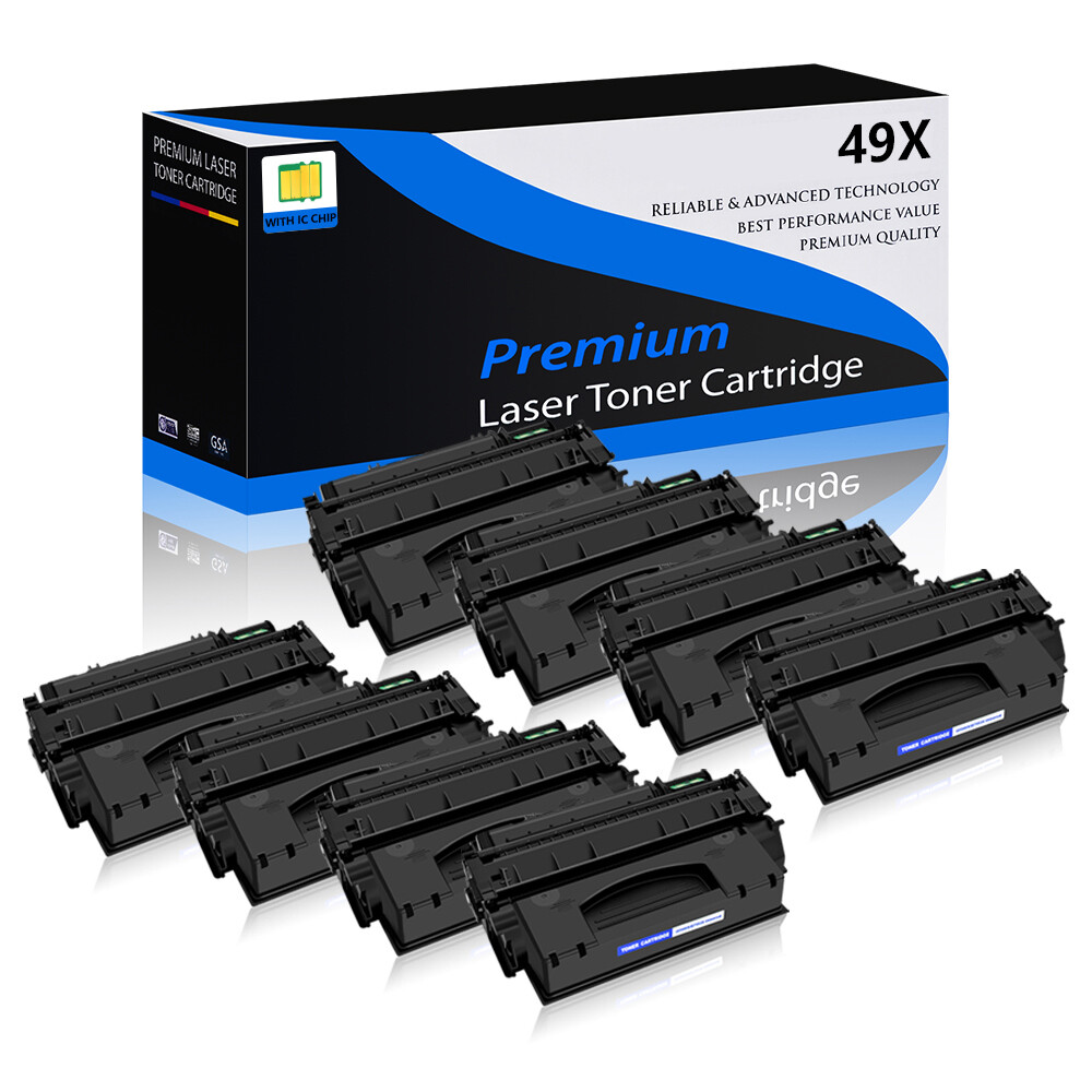 8PK Q5949X 49X High-Yield Black Toner Compatible with HP LaserJet 1320 3390 3392