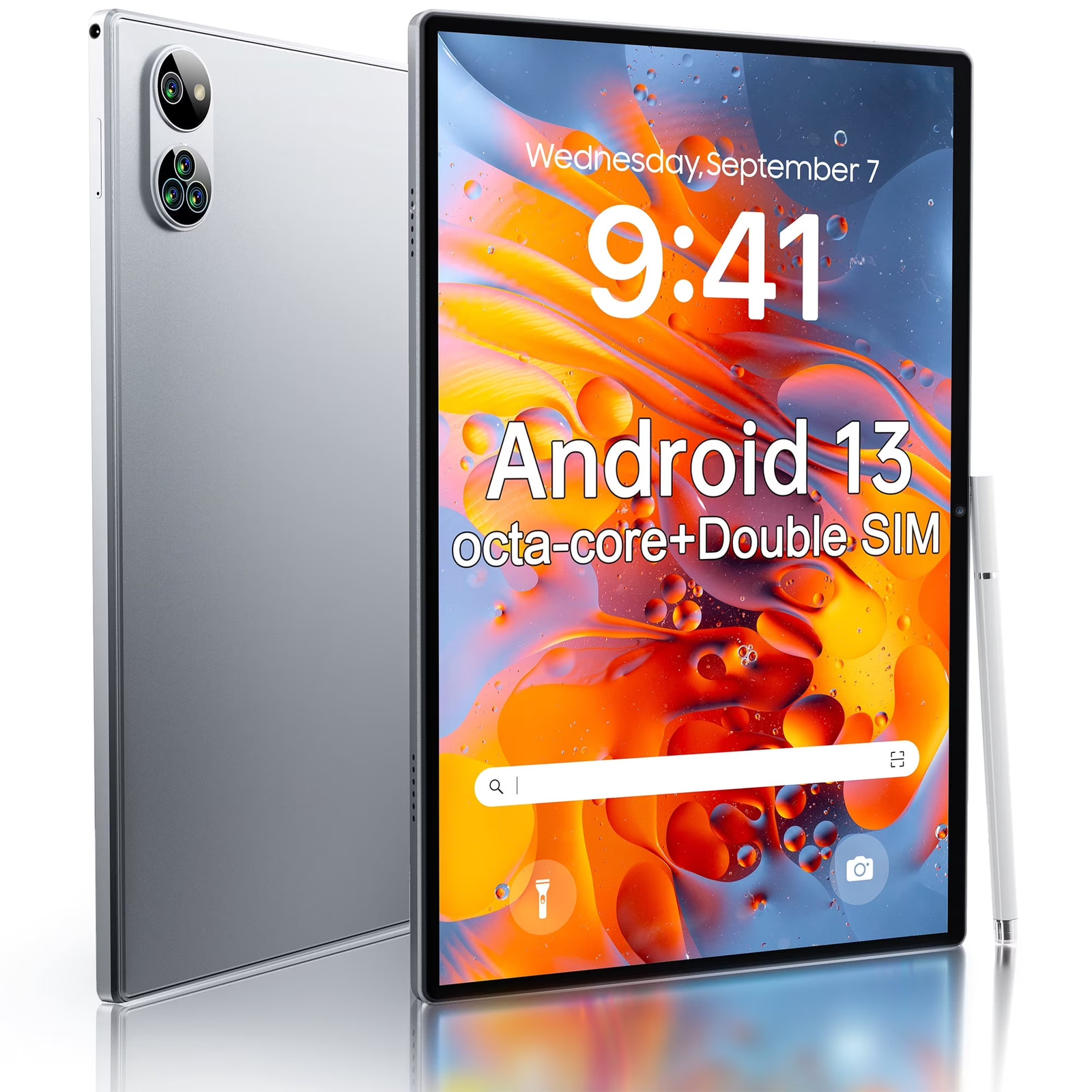 VEAT00L F11 10.1" 6GB RAM 64GB ROM 2 GHz Processor Speed Android Tablet, Gray