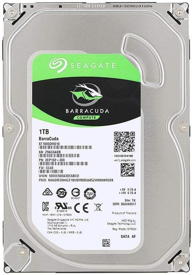 Seagate BarraCuda 1TB ST1000DM010 Internal SATA 3.5" 64MB Cache HDD Hard Drive