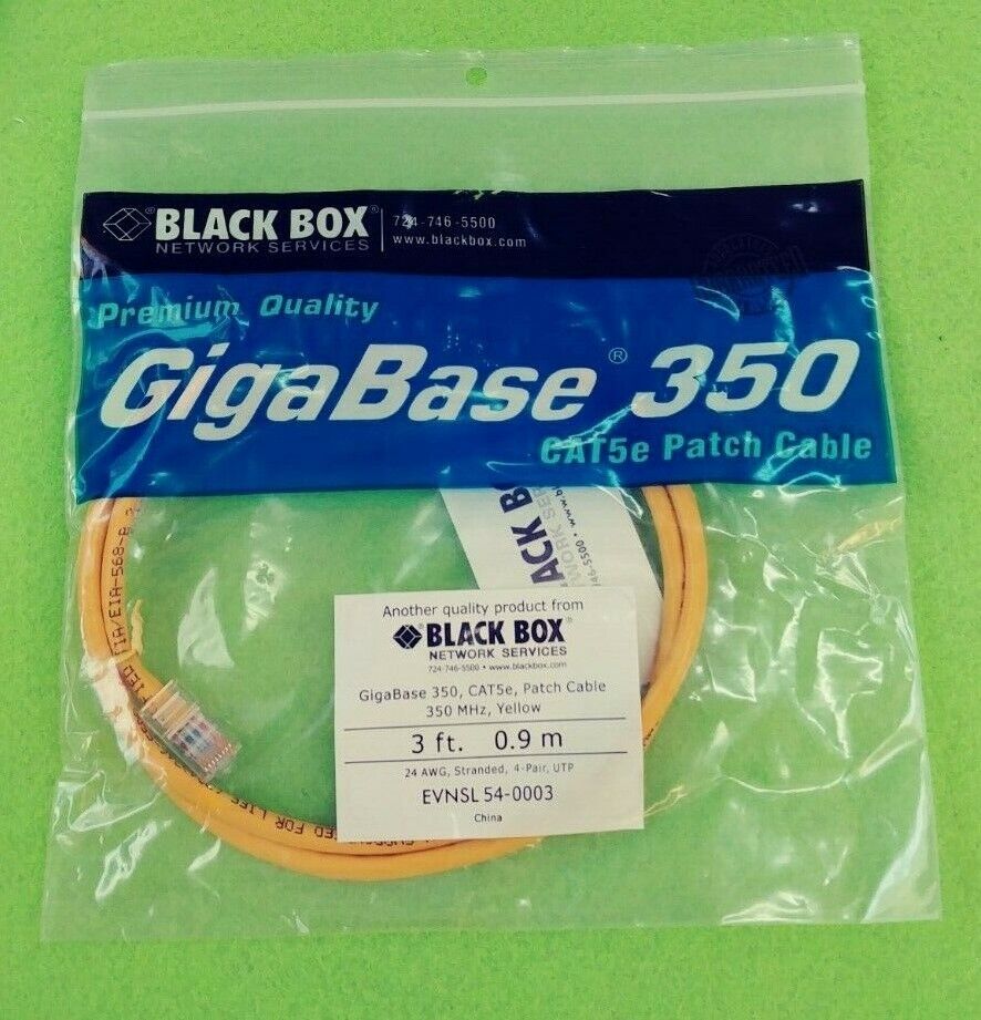 Lot of 125 Black Box 350MHz CAT.5 Network Patch Cable 3ft