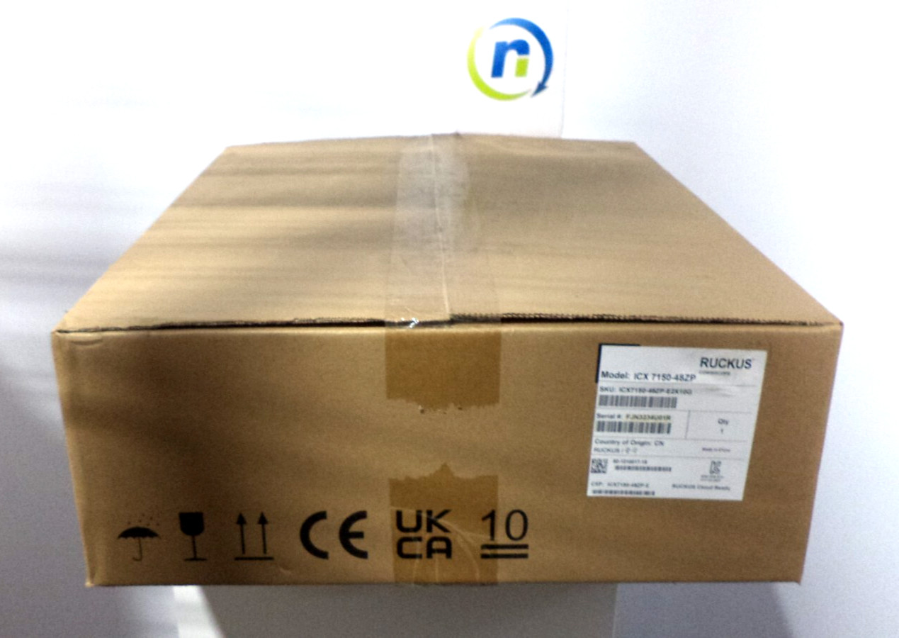 New Ruckus ICX7150-48ZP-E2X10G 48-Port GbE w/ 2x 10GbE SFP+ Ports - 1 YR Wrnty