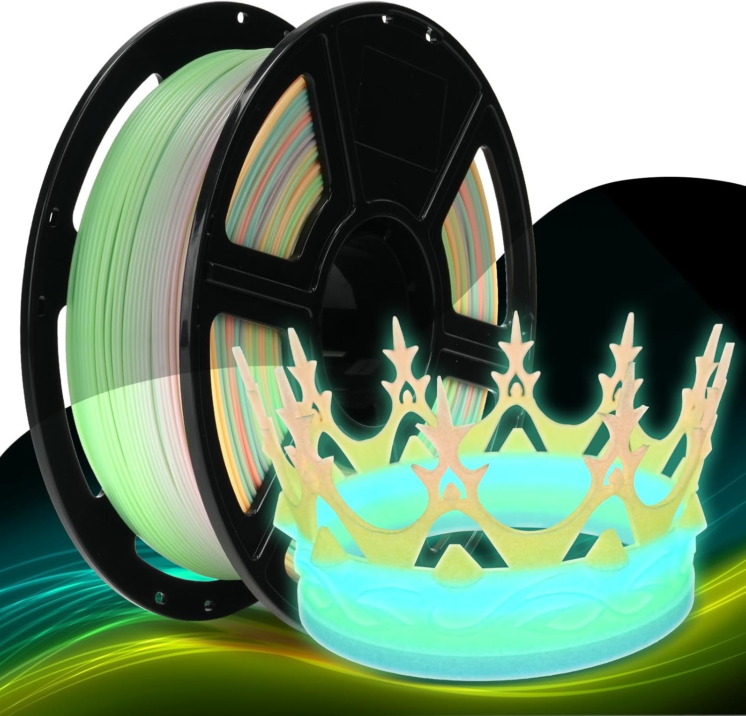 FLASHFORGE Rapid PLA 3D Printer Filament 1.75mm 1KG Luminous Melody Max 500mm/s