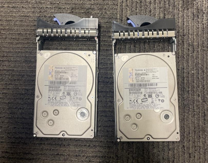 Lot of 2 IBM System X Server Hard Disk 1TB HDD 43W7626 43W7629 42C0497@ B3