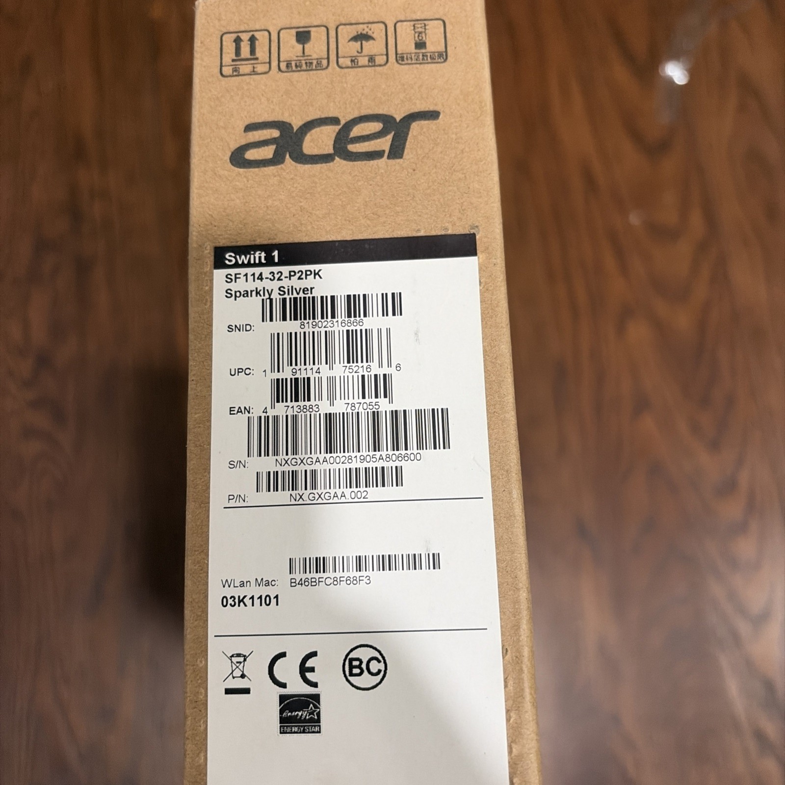 Acer SF11432P2PK Swift 1 4 GB RAM Intel CPU 14 Inch Full HD Notebook - Silver