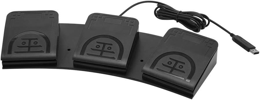 iKKEGOL Upgraded USB Triple Foot Pedal Switch Control 3 Three 