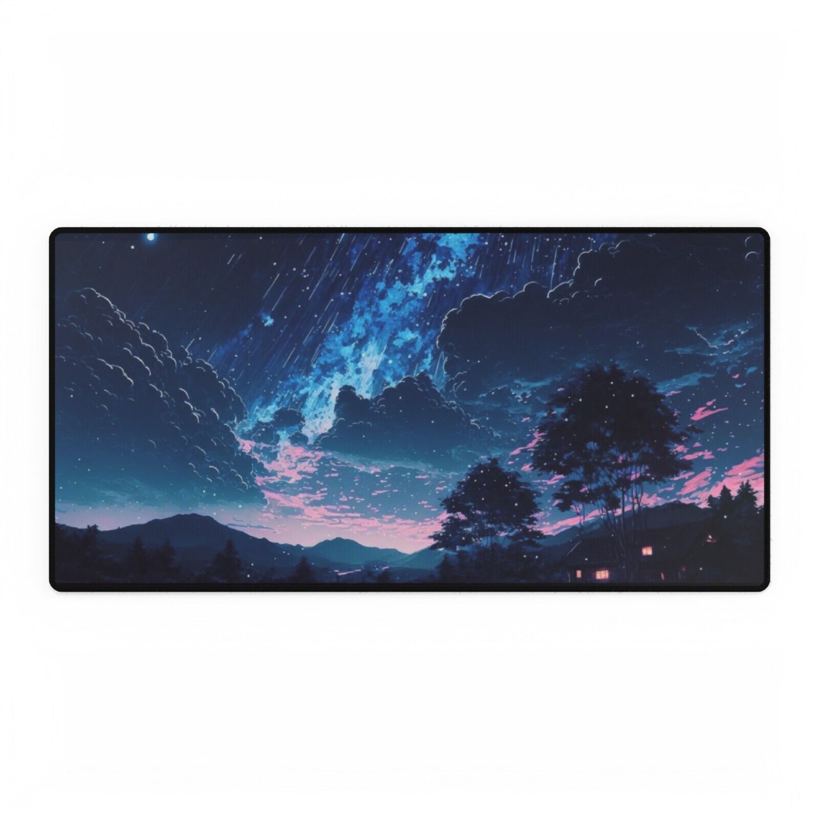 Starry Night anime art style scenery 4K - New and Unique Gaming Mousepad/DeskMat