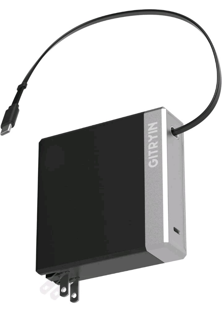 Gitryin 140W Retractable Laptop Fast Charger Block for Multiple USB Type C Black