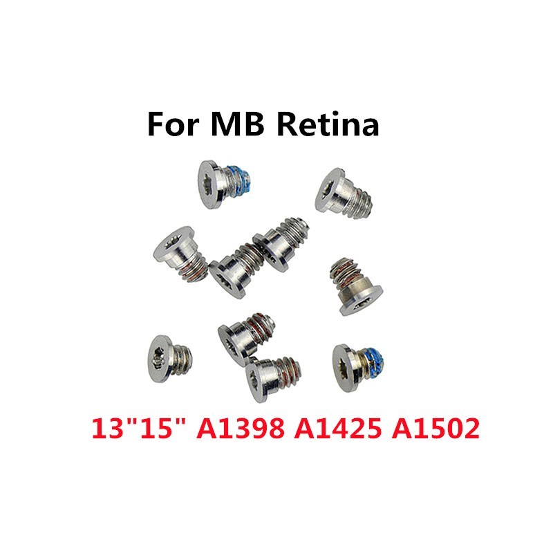 100sets/lot New For MacBook Pro Retina A1398 A1425 A1502 Bottom Screw Screws
