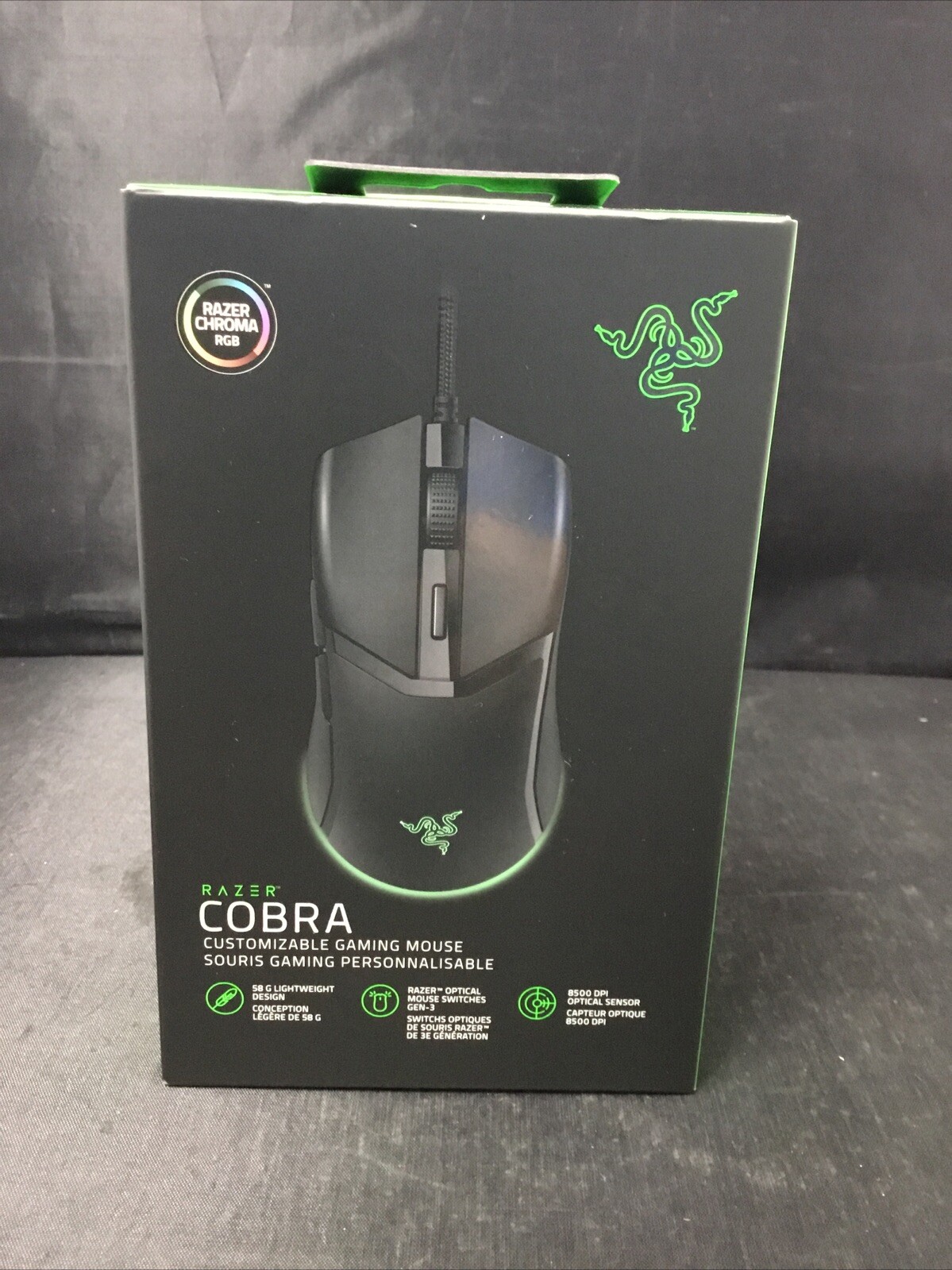 Authentic Razer Cobra Wired Gaming Mouse (RZ01-04650100-R3U1) Brand New