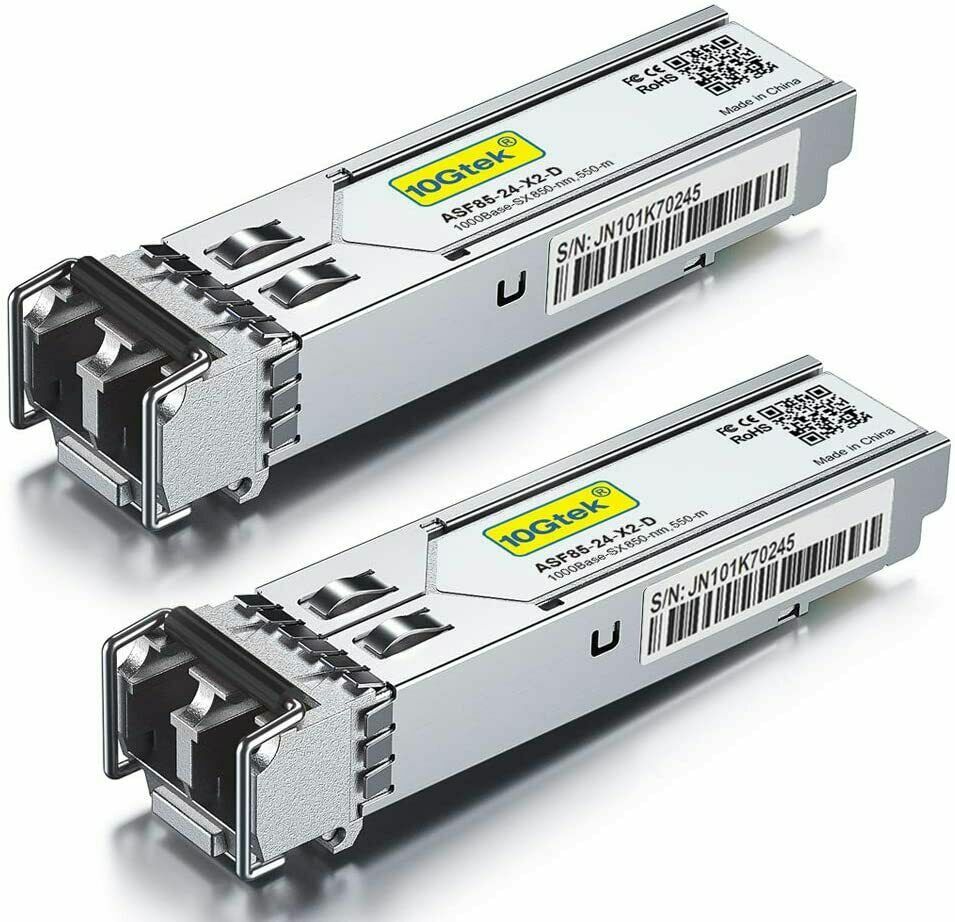 Lot of 2 For Cisco GLC-SX-MMD Module, Gigabit SFP 1000Base-SX 850nm MMF 550m