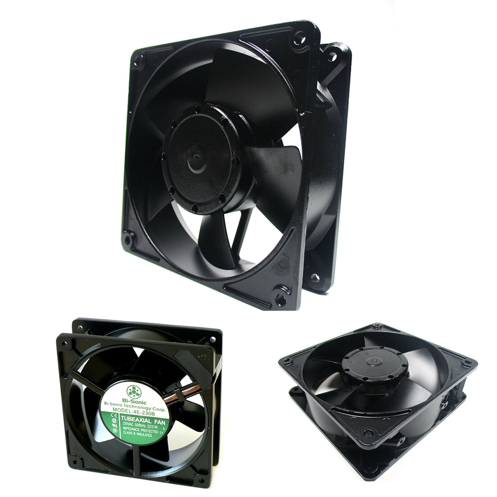 For Bi-Sonic 4E-230B Metal Frame Cooling Fan 12cm 230V/AC 22/21W Tubeaxial Fan