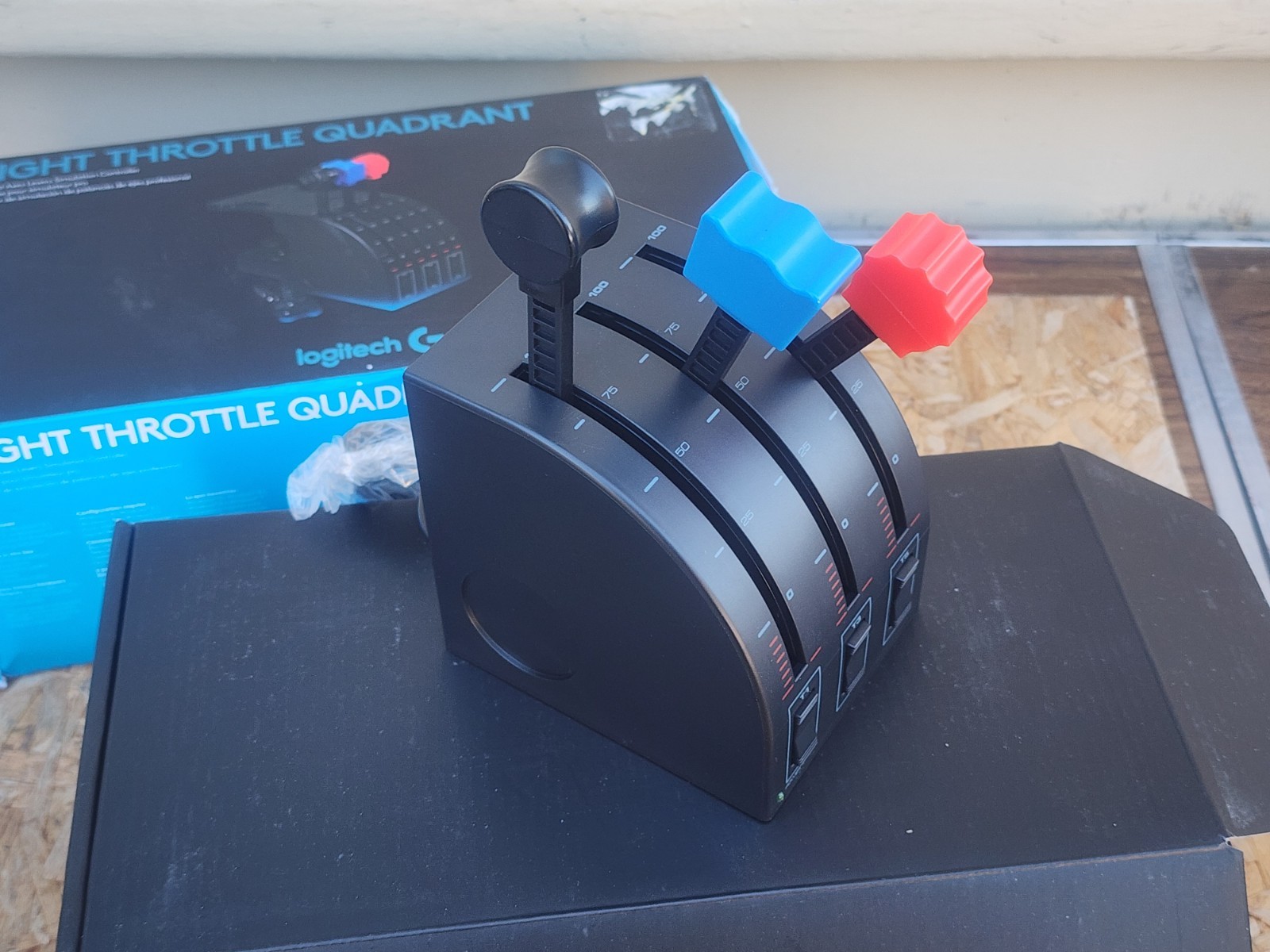 LOGITECH FLIGHT THROTTLE QUADRANT- new Open Box ELECTRONIC flight Simulator 