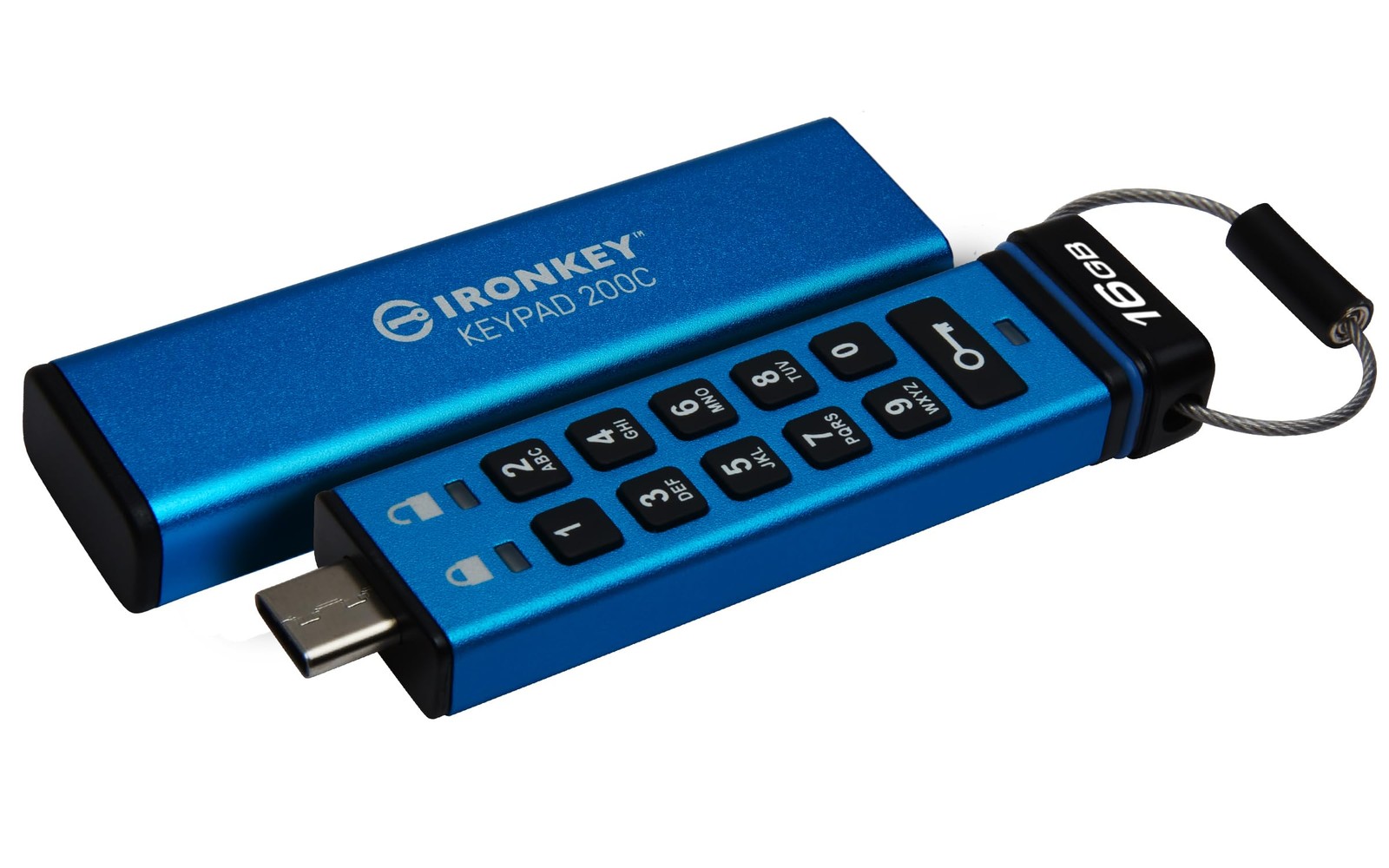 Kingston IronKey KP200 16GB FIPS 140 3 Encryption USB Drive with Keypad