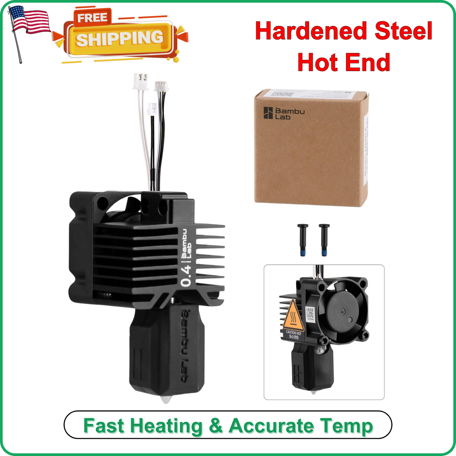 Bamboo Lab X1 Carbon, X1, X1C Hotend Complete Kit Fit For X1 Series 3D Printer