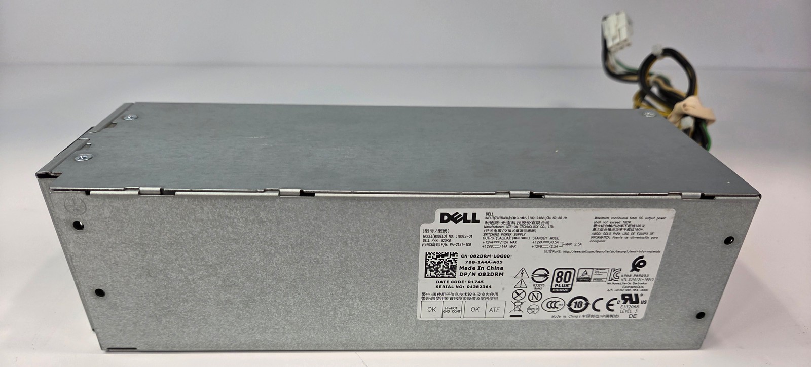 Genuine Dell 82DRM 082DRM CN-82DRM Optiplex 7050 SFF 180W Power Supply
