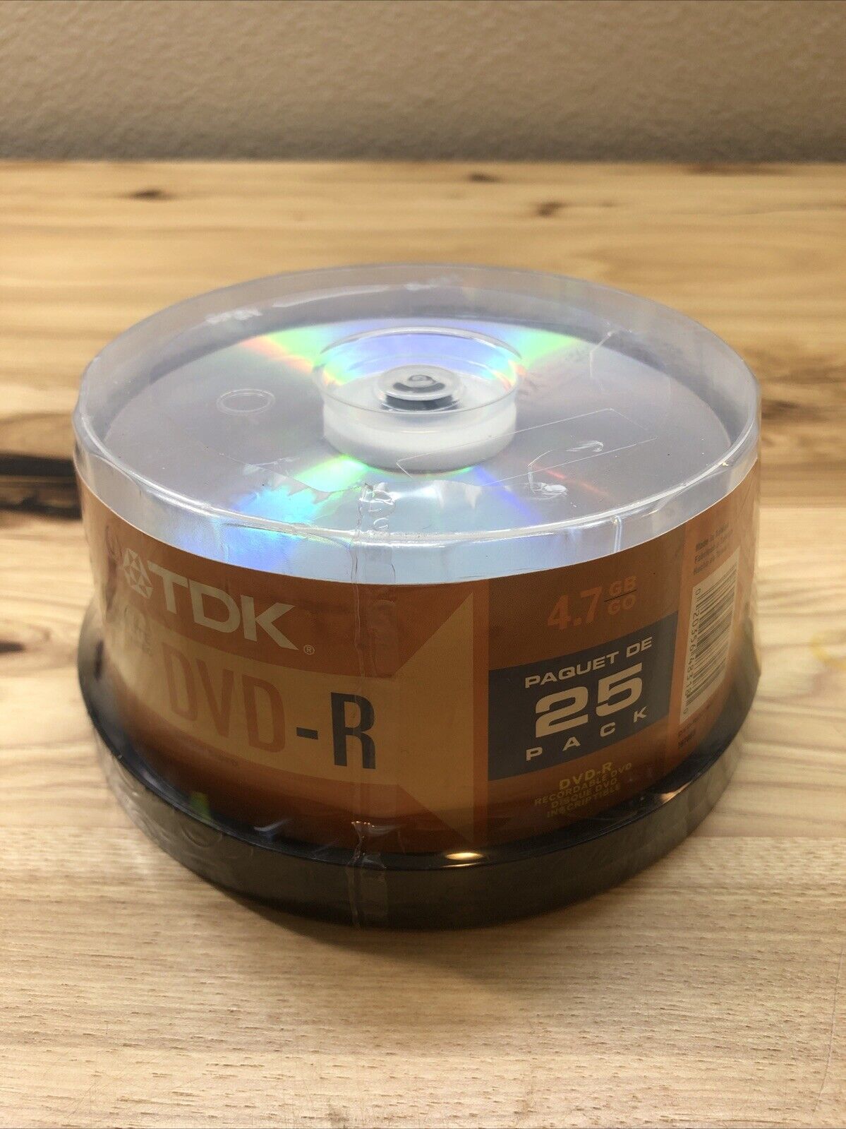 TDK 4X COMPATIBLE 4.7GB DVD-R 25-Pack Spindle 120 MINUTE VIDEO BLANK DVD’s
