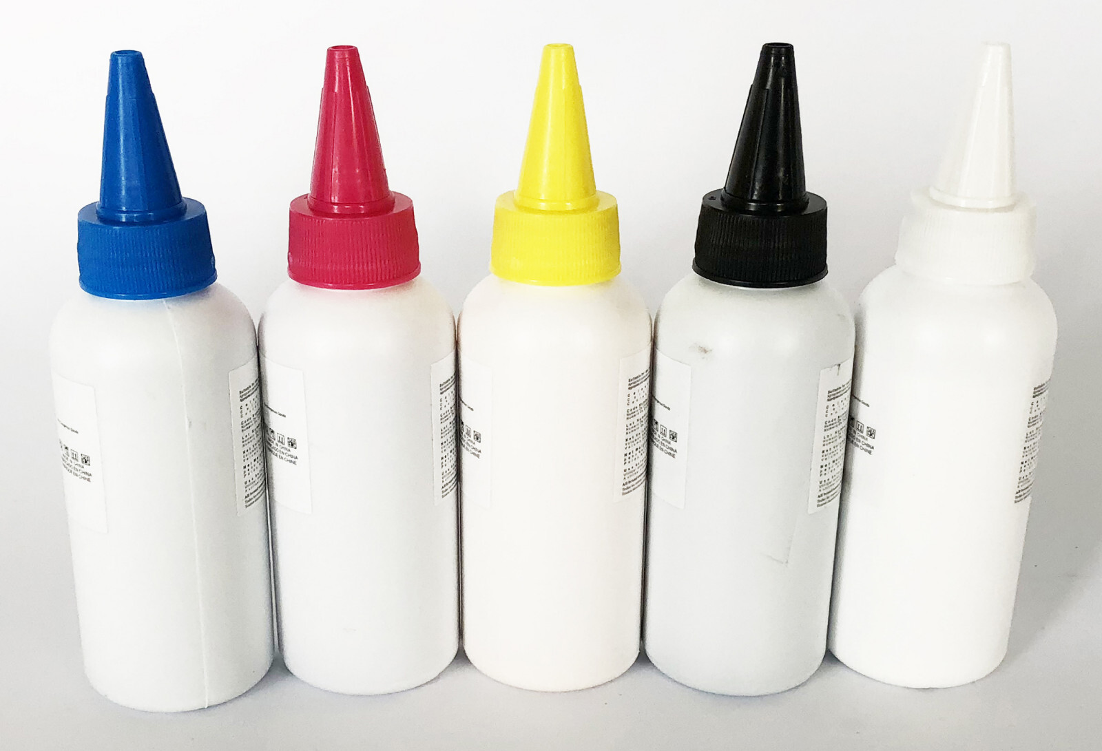 5X100ml DTF Inks CMYKW Direct to Film Printer Film Hot Melt Powder Heat Transfer