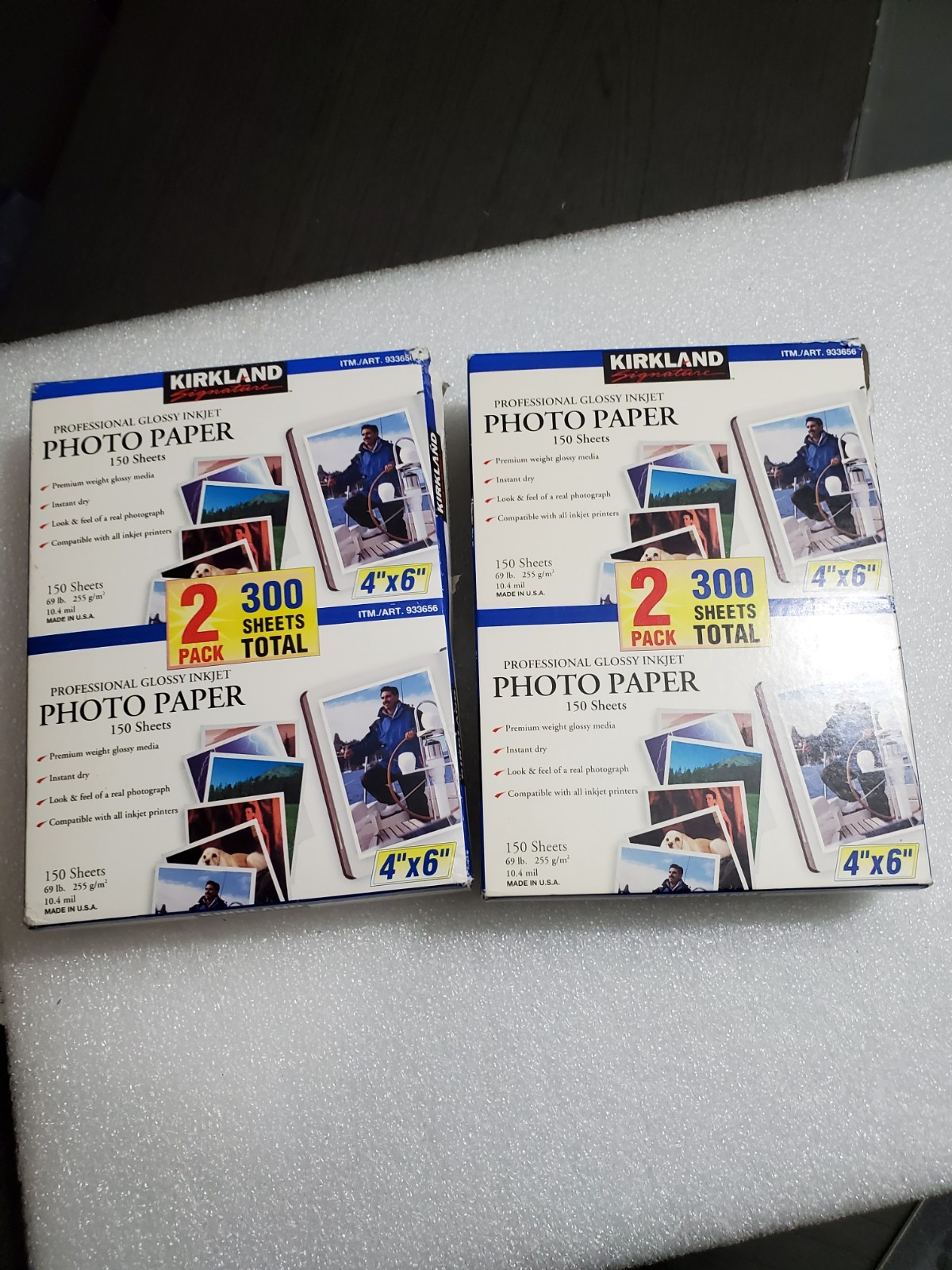 2 X New Kirkland Professional Glossy Inkjet Photo Paper 4"x6" 600 Sheets  New