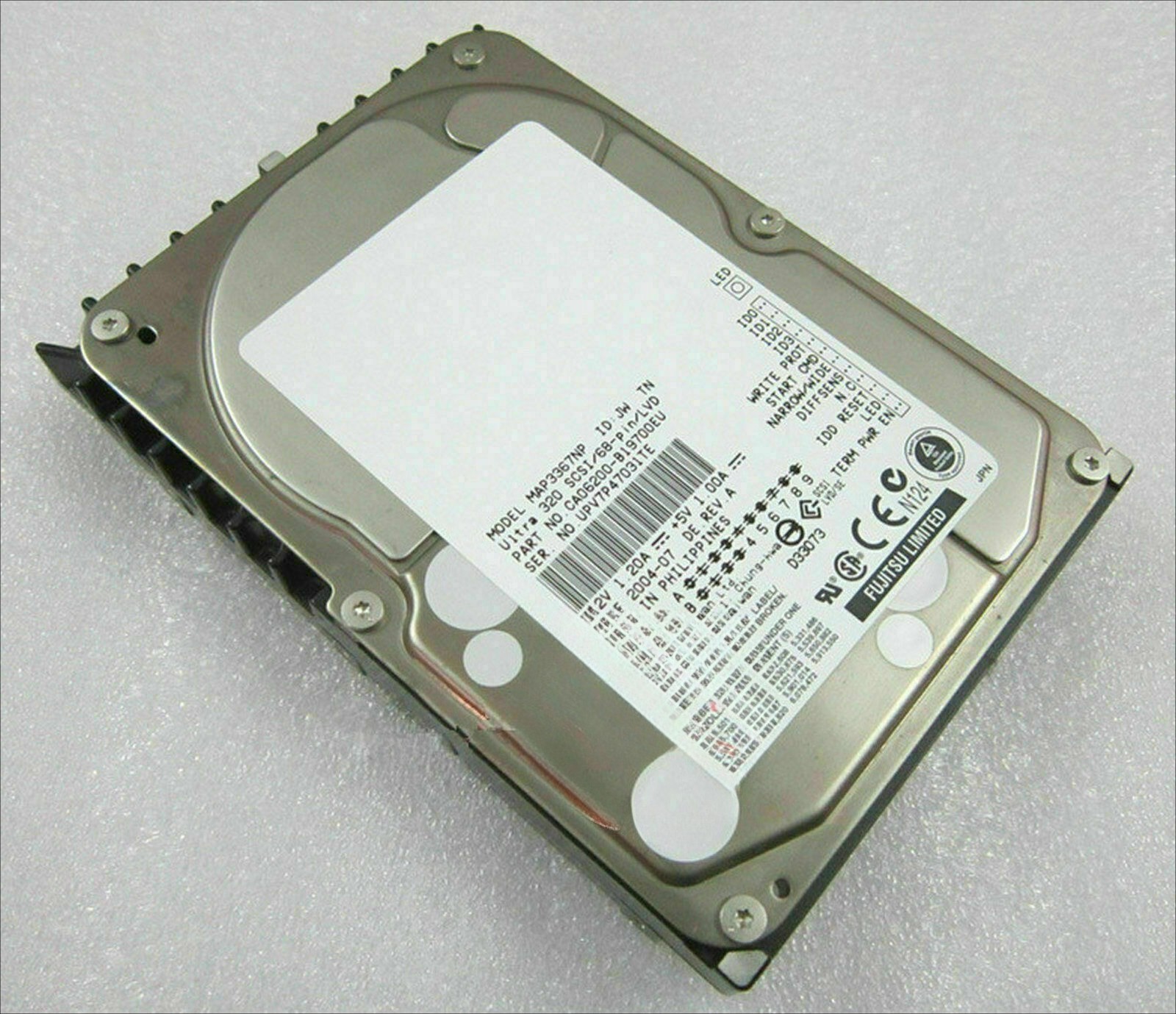 hp/Fujitsu MAP3367NP 36.7GB 10K RPM 8MB 3.5″ SCSI Ultra320 68-Pin Hard Drive HDD