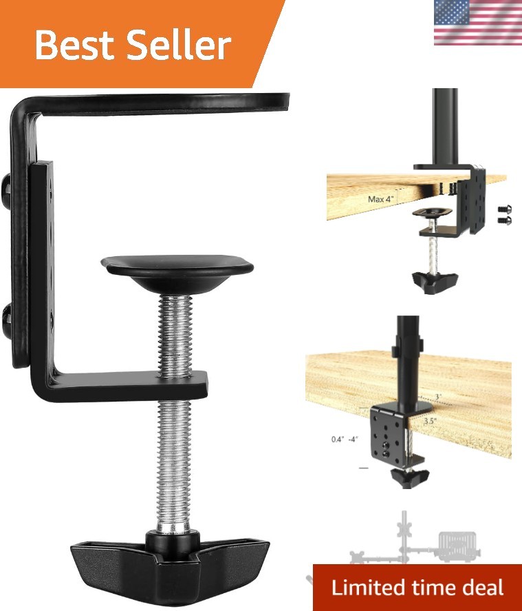 Versatile Heavy-Duty C-Clamp Monitor Mount - Ideal for Workspace Organization