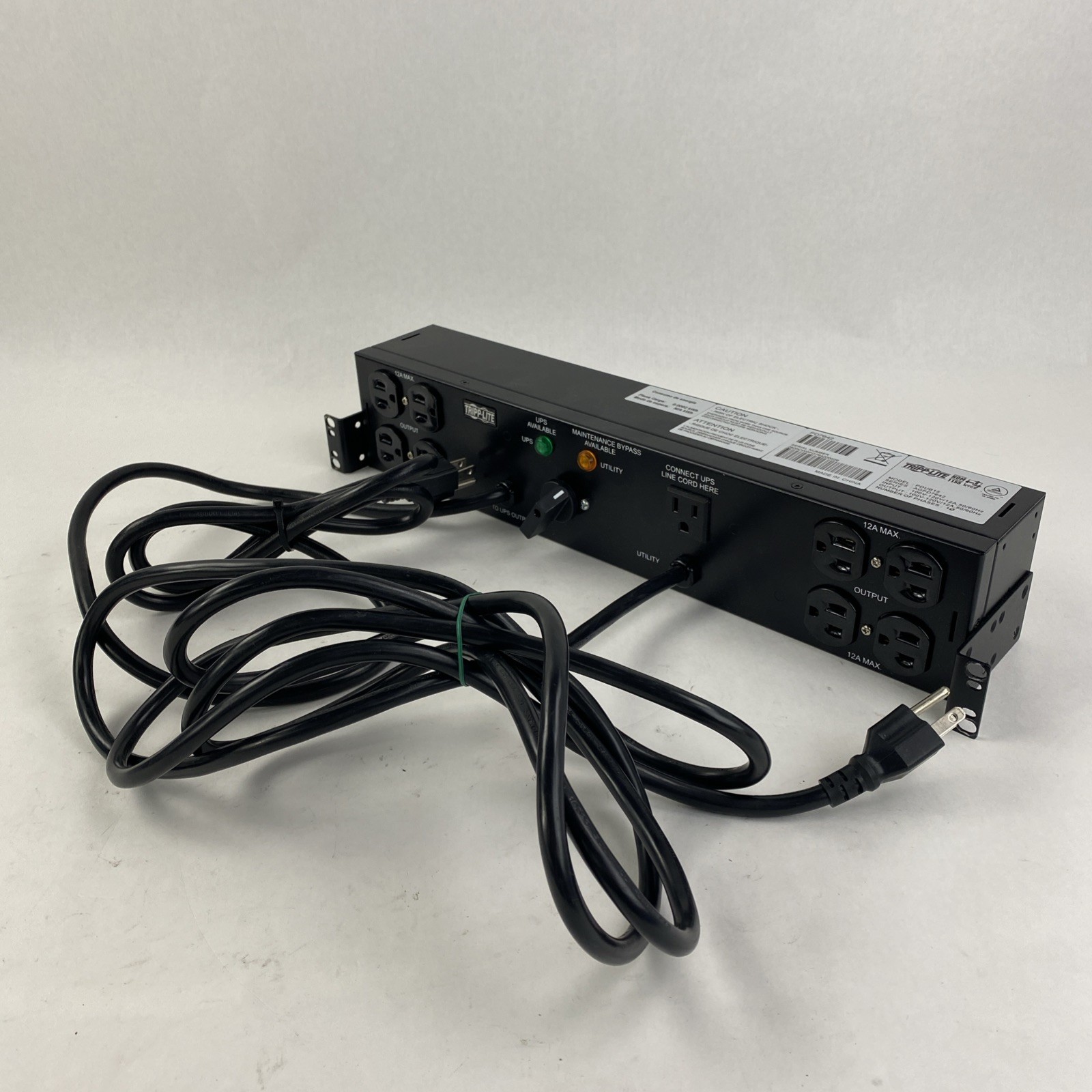 Tripp Lite PDUB15 AGPD7642 100V-120V 12 A 1 Phase 9 Outlets - Power Tested