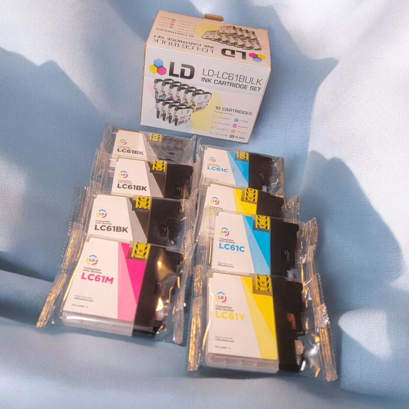 LD LC12 Bulk Ink Cartridges Eight Total for Brother 