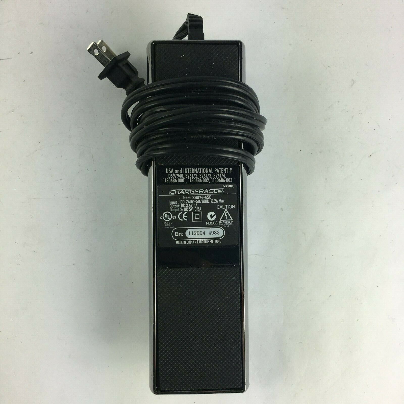 Genuine NYKO 86074-A50 Output 3.4V/5V 0.5/1A Power Supply Adapter A6
