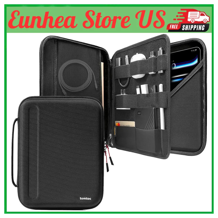 tomtoc Portfolio Case for 13 Inch iPad Pro Air Storage Sleeve with Accessory...