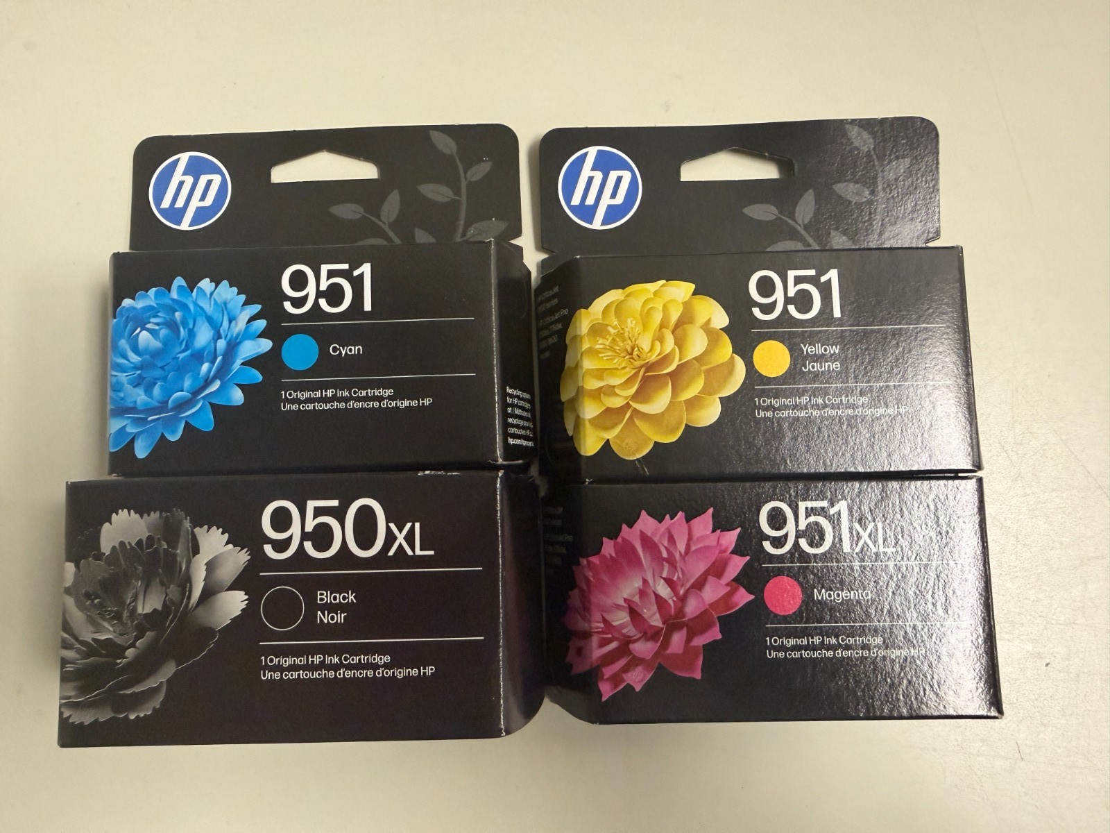 HP 951XL 950XL HP951 Ink Cartridges Cyan Magenta Yellow Black Genuine NIB