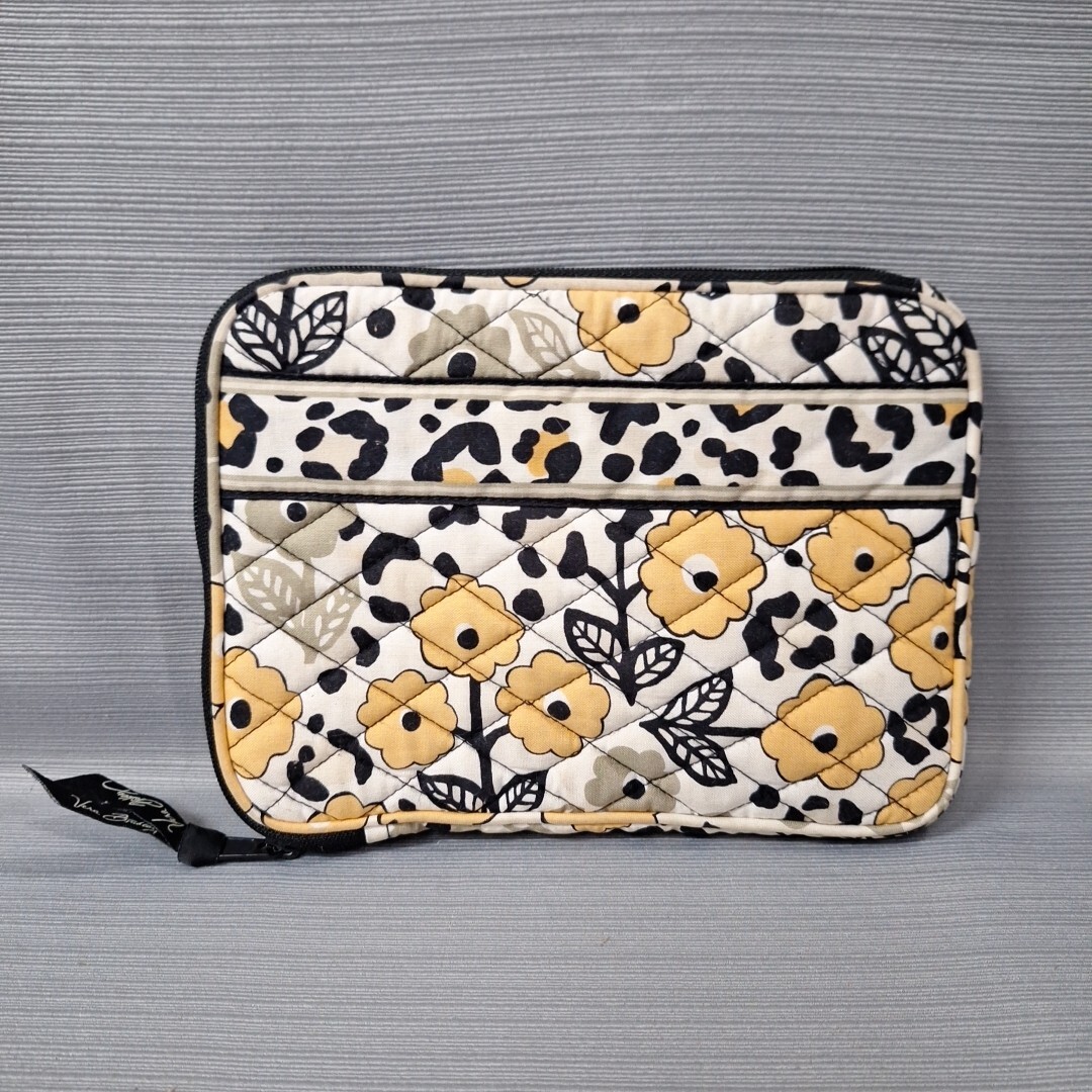 Vera Bradley Go Wild Kindle Tablet Case iPad Holder Yellow Black 6.5" x 8.5