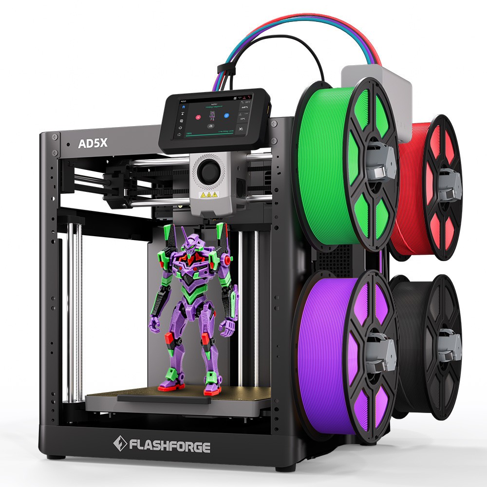 Flashforge AD5X Multi-Color Printing 3D Printer w/Max 600mm/s High-Speed Core XY