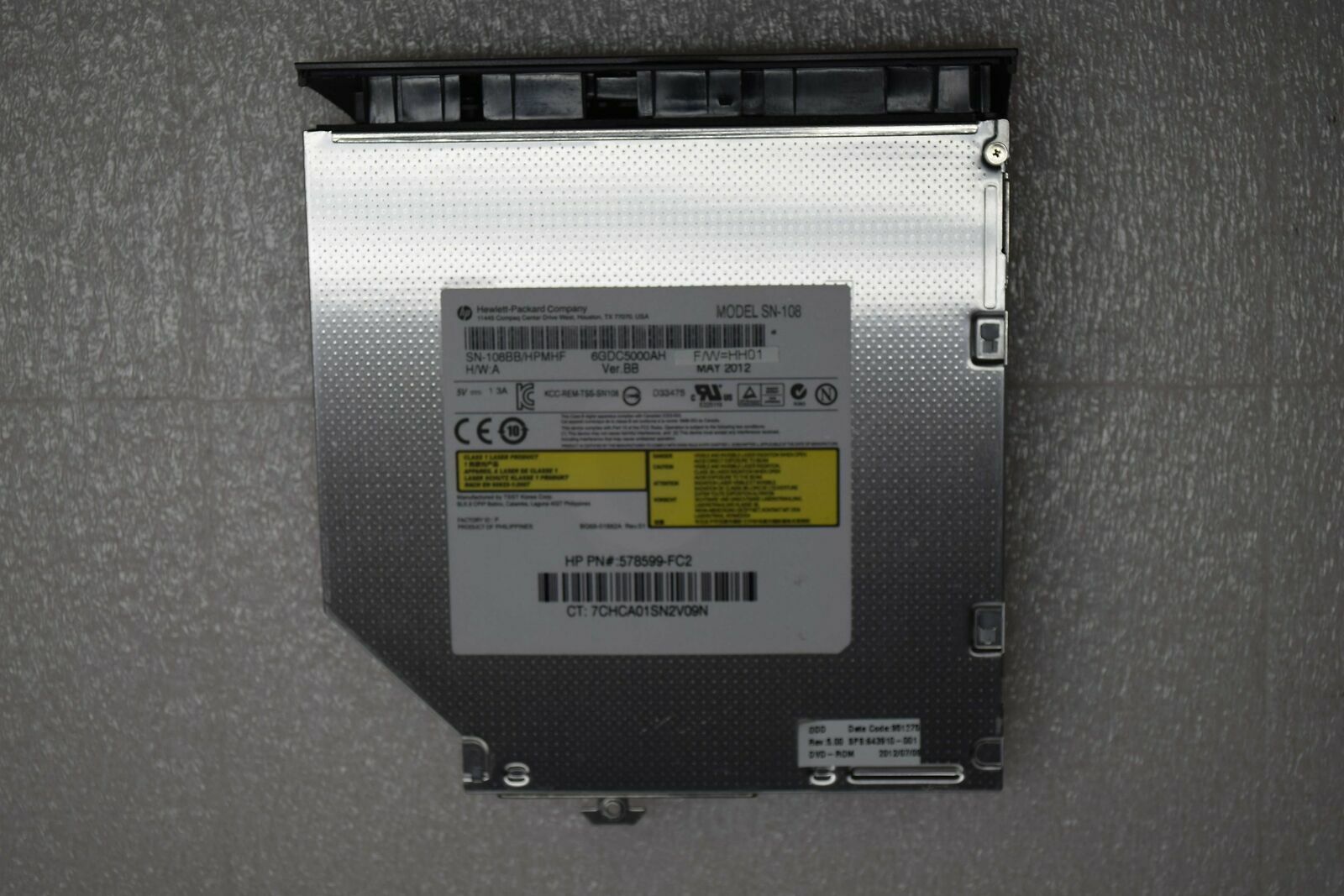 HP Sps-drv Odd SATA Dvd Rom 12.7mm 643910-001