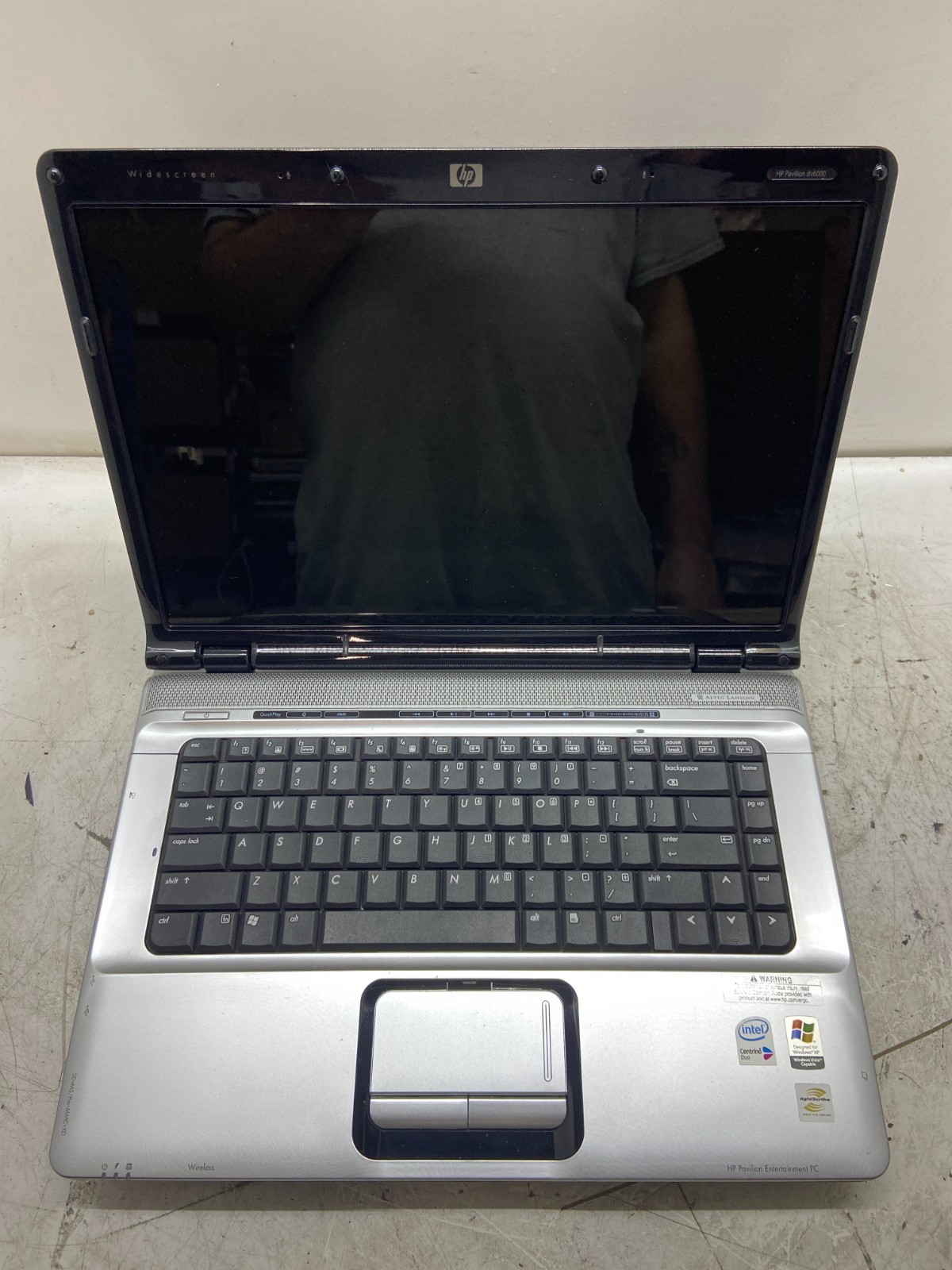 HP Pavilion dv6000 DV6135NR Intel Core 2 Duo T5500 1.6 GHz 2 GB NO HDD