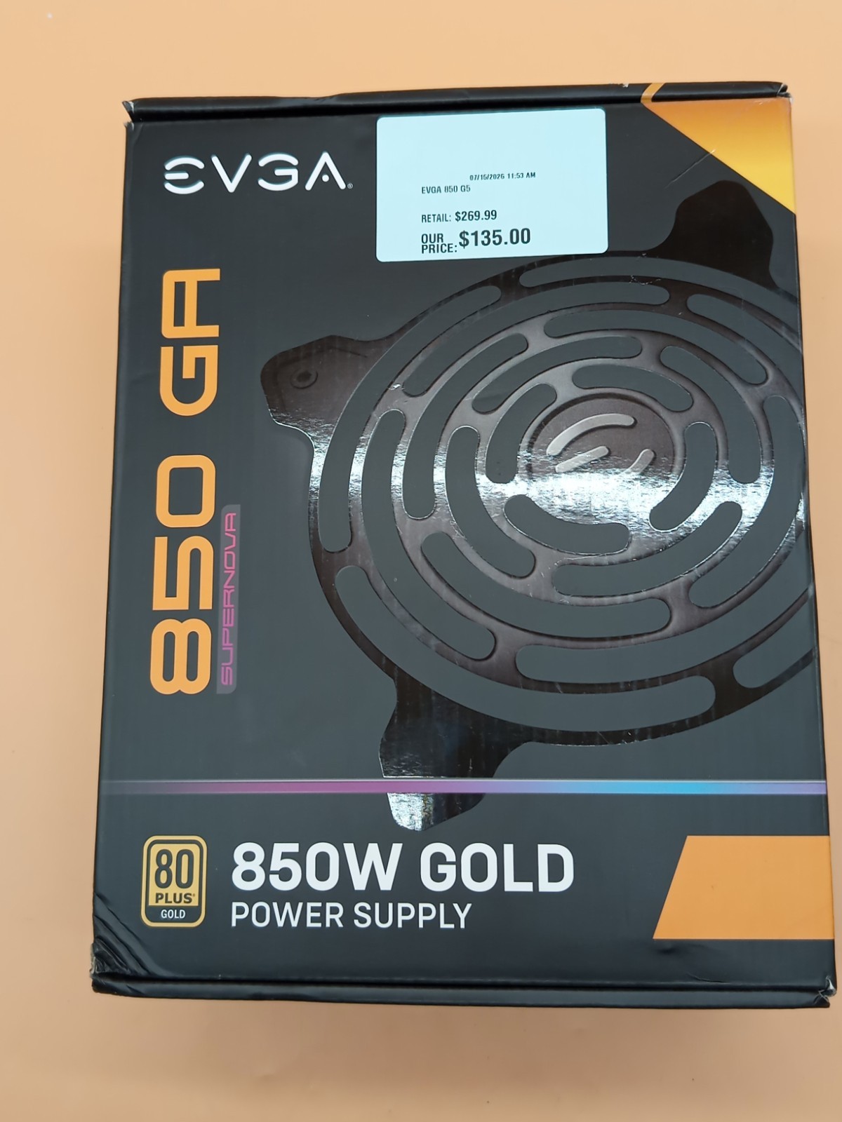 EVGA SuperNOVA 850 GA 850W 80 Plus Gold Fully Modular Power Supply New