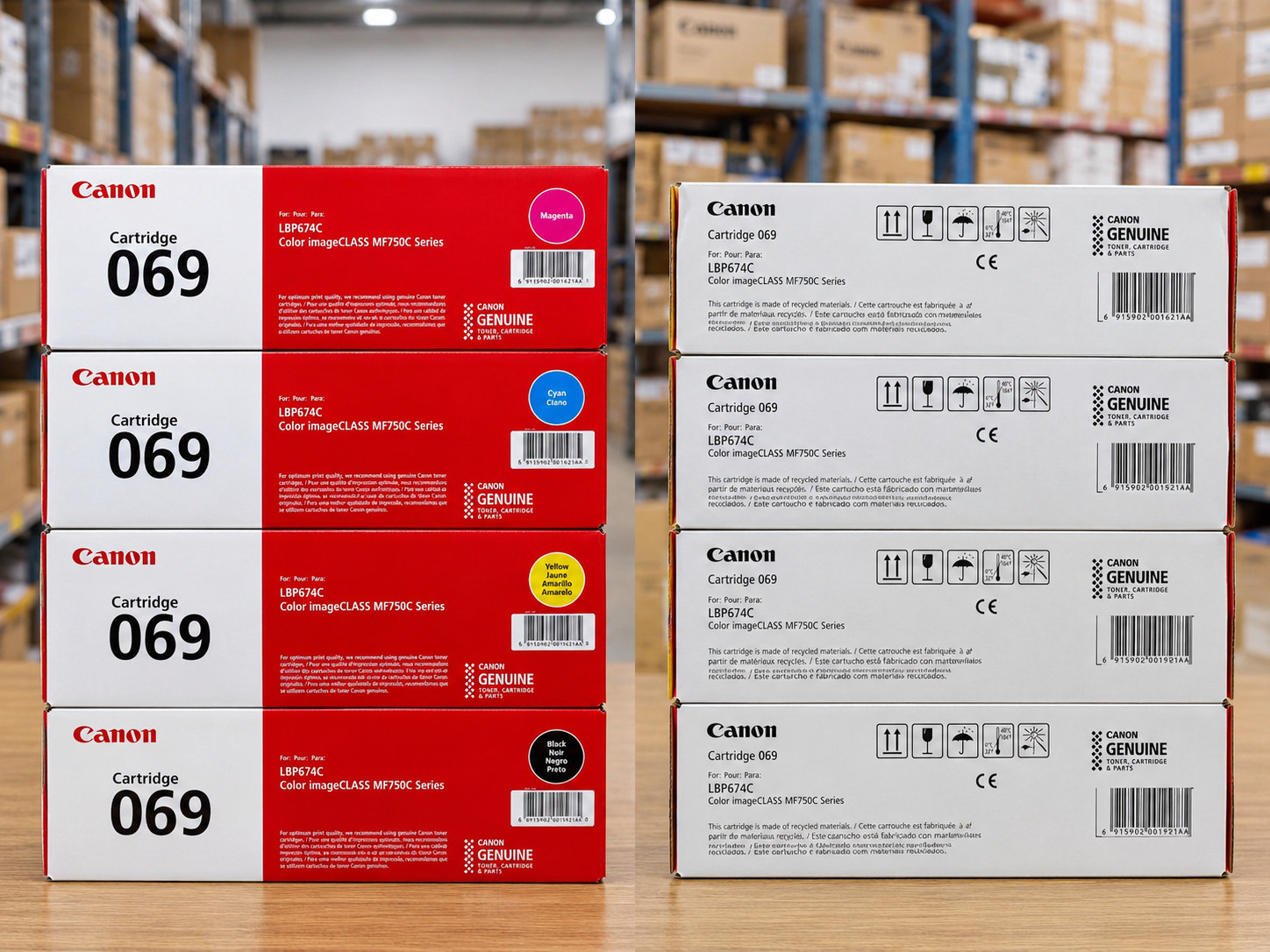 NEW Genuine Canon 069 CMYK Toner Set 4 Pack Color Laser OEM Sealed 