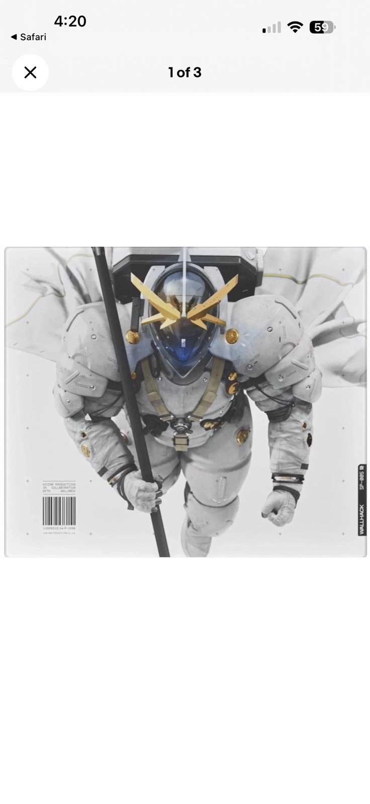 WALLHACK x KOJIMA PRODUCTIONS SP-005 KJP LUDENS-10 Glass Mousepad LIMITED NEW
