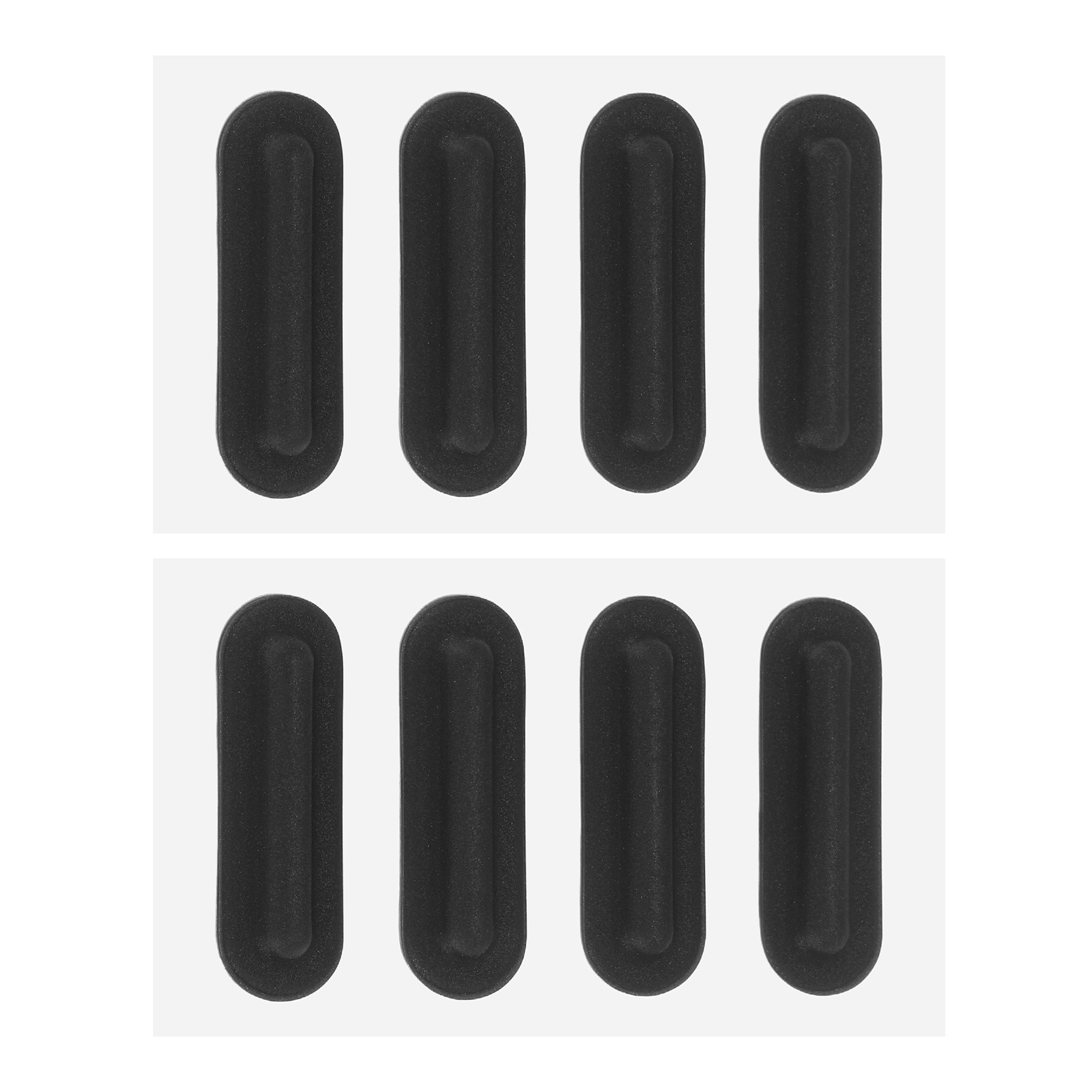 7.5mm Laptop Rubber Feet, 8 Pcs Oval Anti-Slip Pad for Equipment, Black