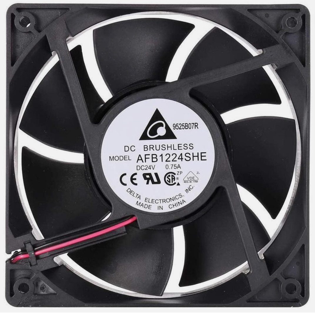 1PC New Delta AFB1224SHE High CFM Fan 24V DC 120mm 3Pin 2Wire Computer CPU Fan