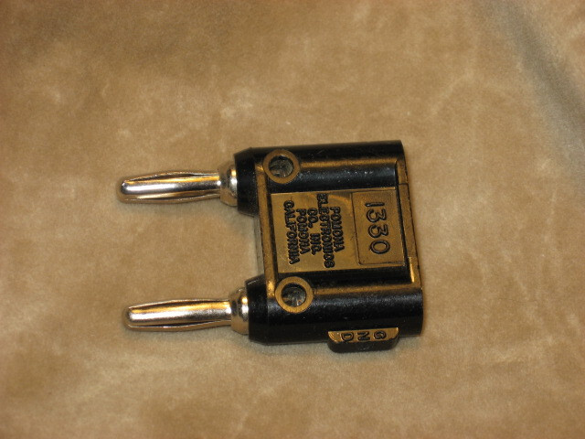 Pomona 1330 Dual Banana Plug, Black