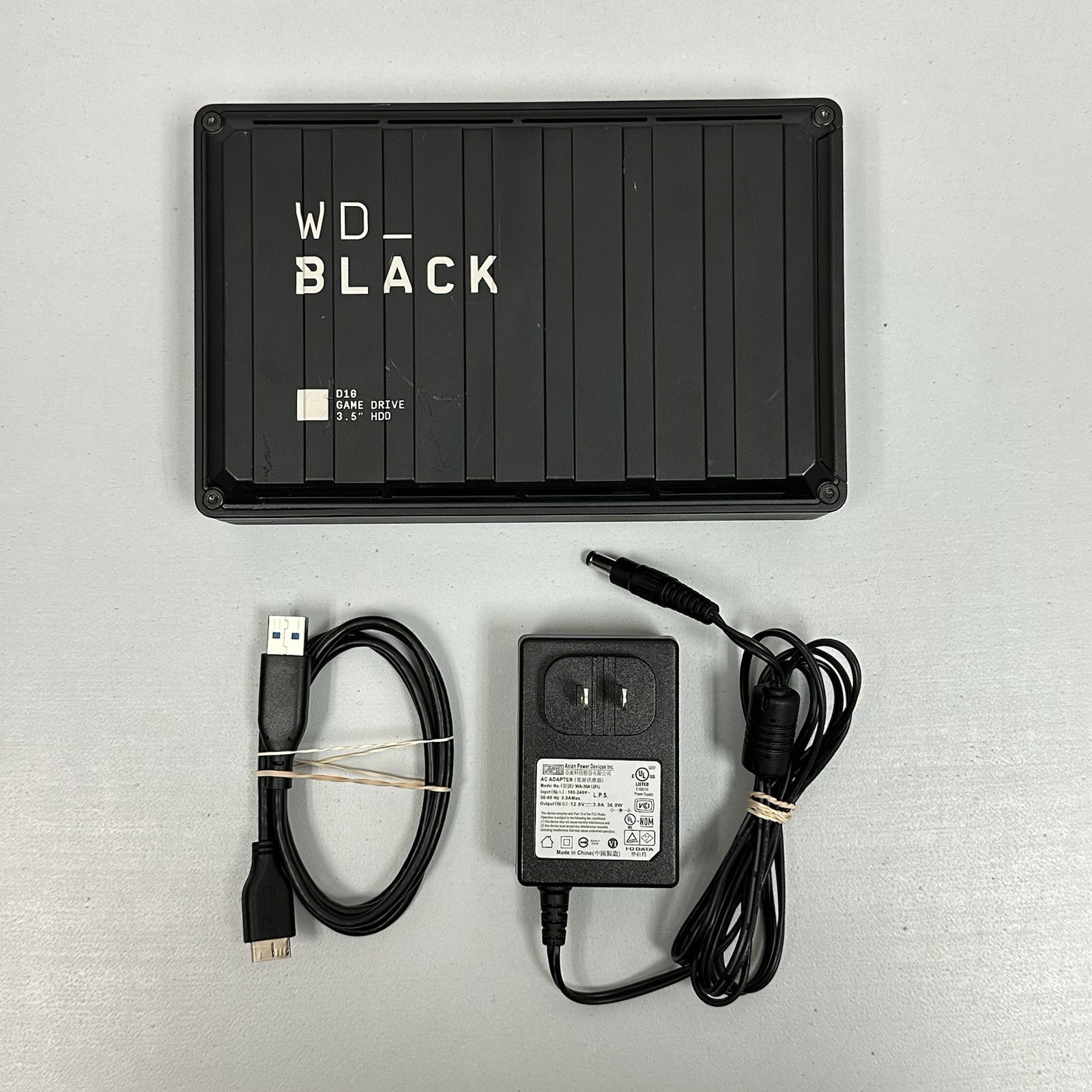 WD_BLACK D10 Game Drive 8TB Desktop External HDD USB 3.0 Black - Tested Working