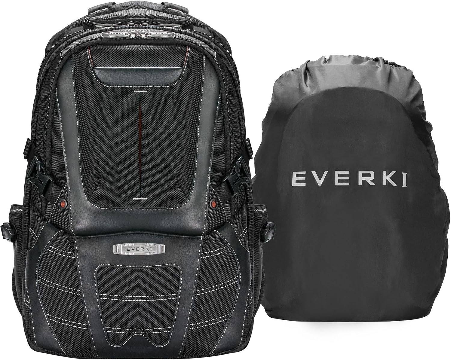 EVERKI Concept 2 Professional Travel Laptop Backpack for Men Women 17.3" Black