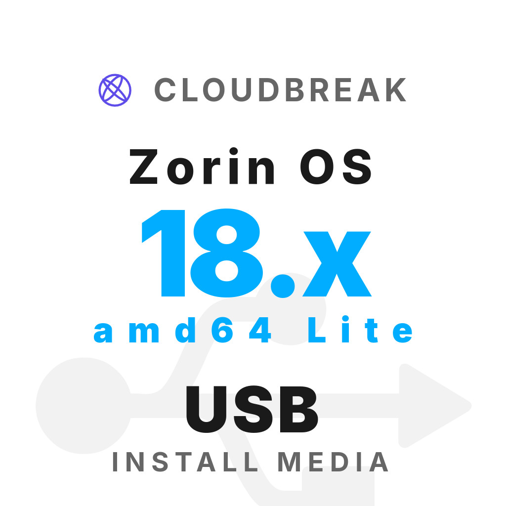 Zorin OS 18.x amd64 Lite Bootable/Live Install USB NEW