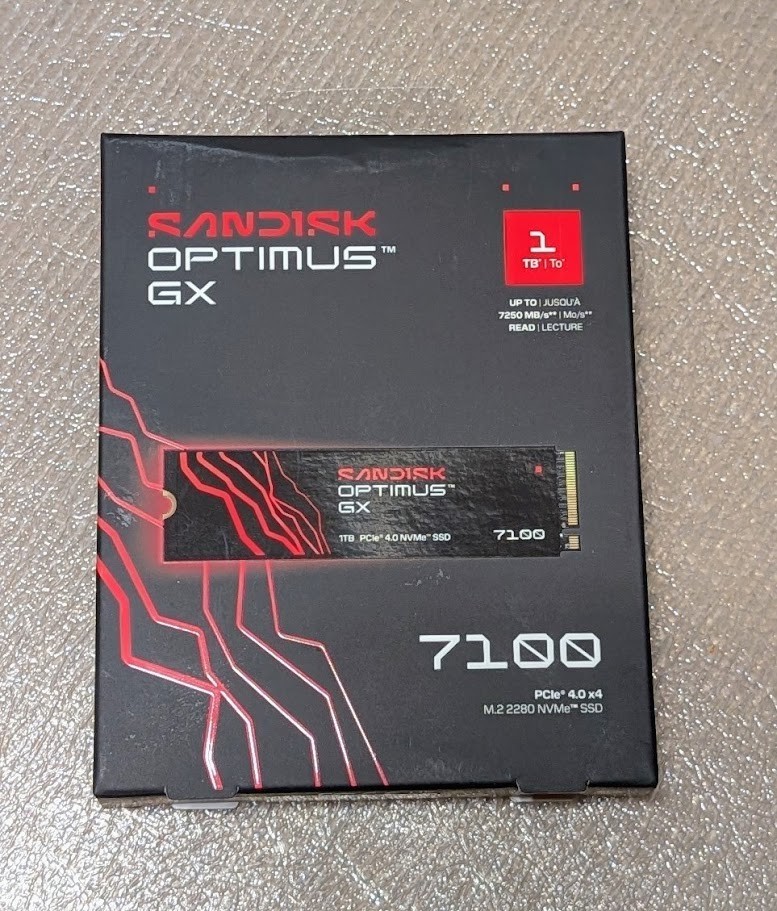 SANDISK Optimus GX 7100 1 TB PCIe 4.0 NVMe SSD: SDSP71100TAN-000E0