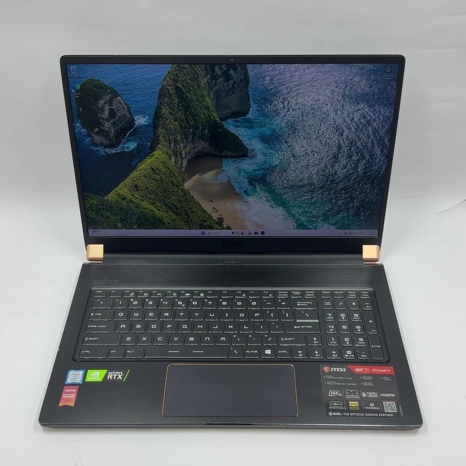 Broken MSI Stealth GS75 9SG 17.3" i7-9750H 32GB RAM 1TB SSD RTX 2080 Bad Batt