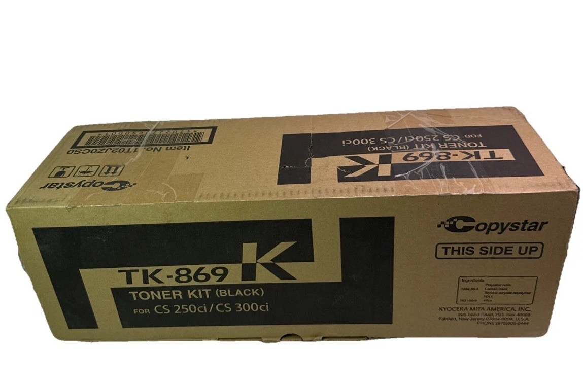 Kyocera Mita TK869K Black Toner 1T02JZ0CS0 20k CS250ci CS300ci NIB Genuine OEM