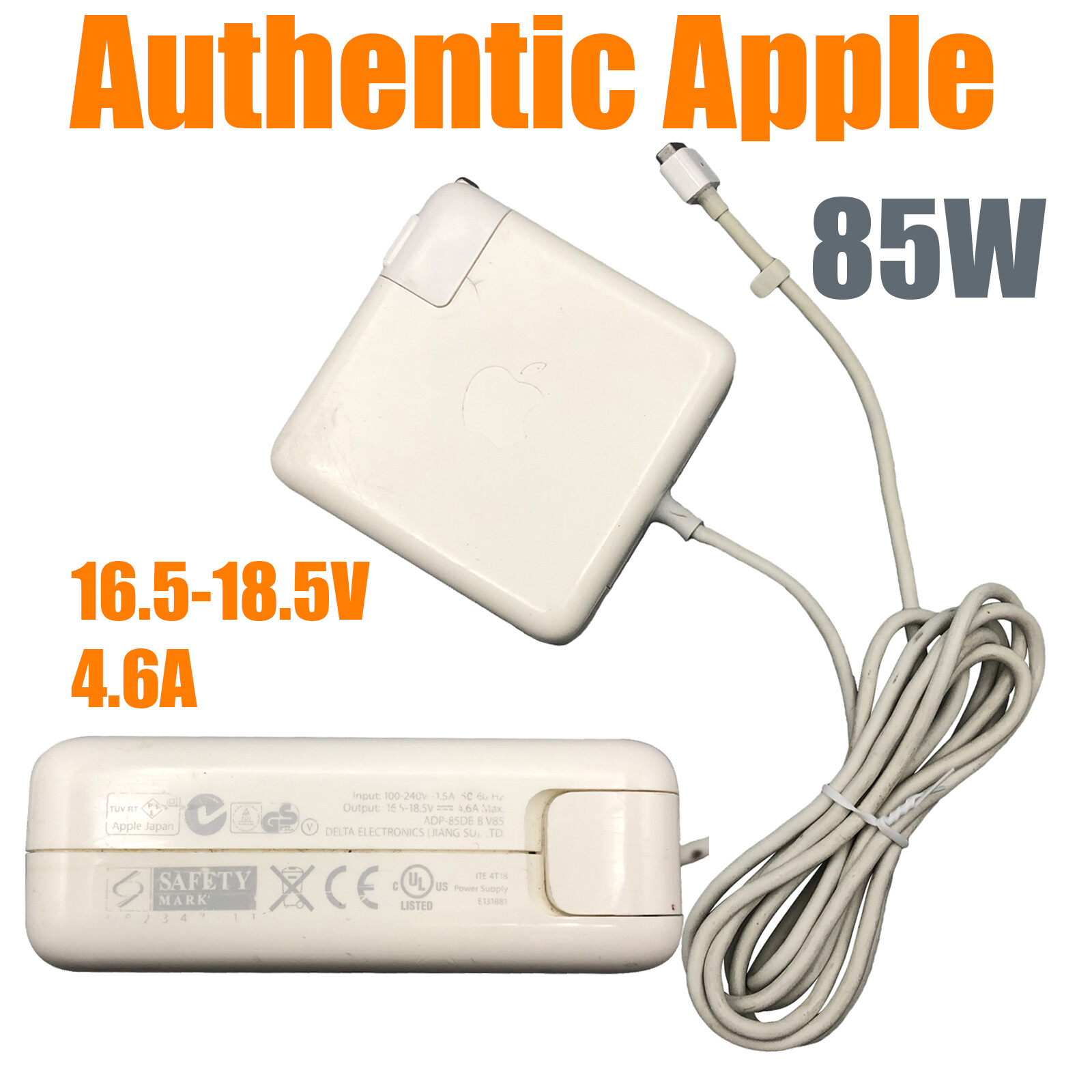 Genuine 85W MagSafe1 T-Tip Charger for Apple MacBook Pro 15" 17-inch 2006-2011