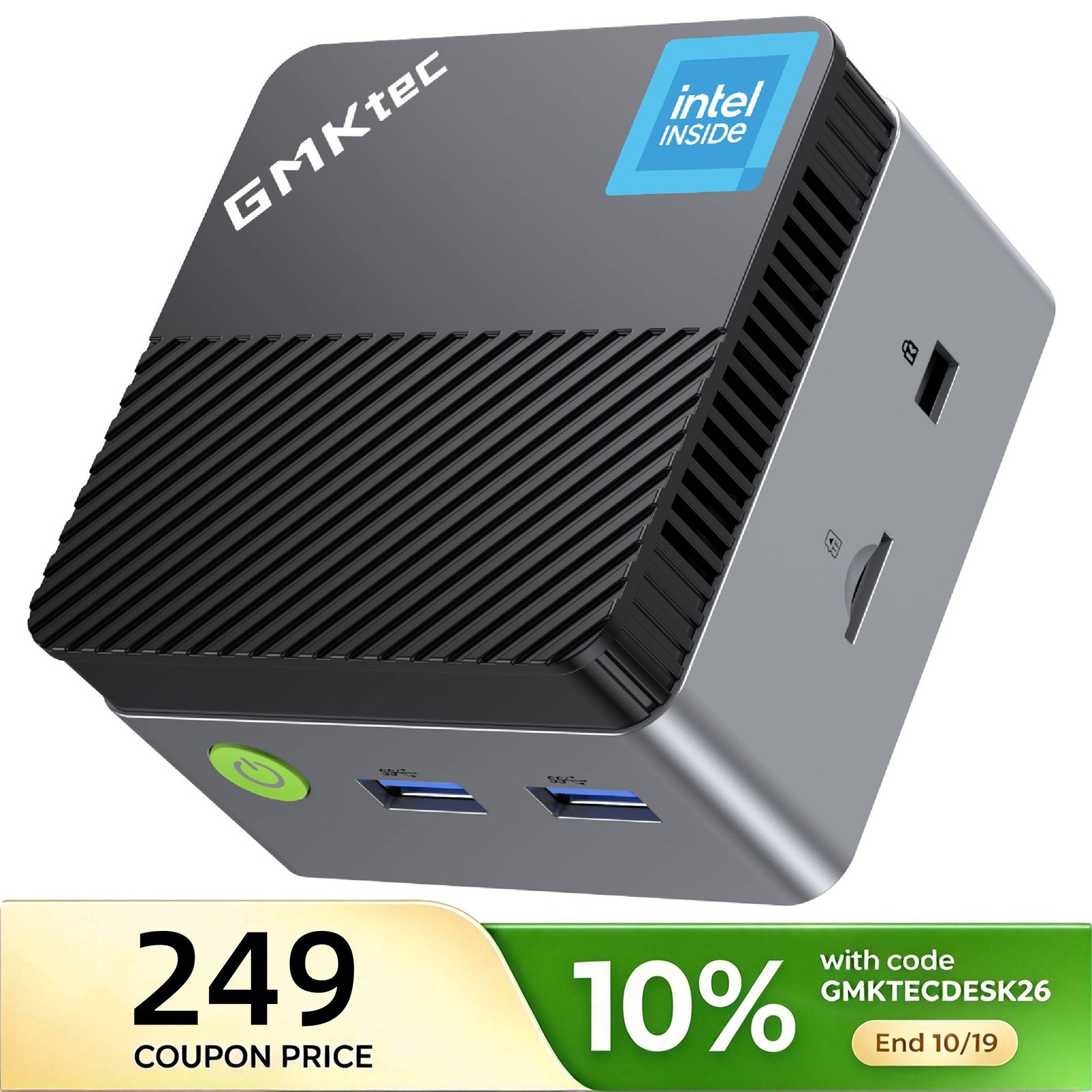 GMKtec G5 Mini PC Intel N97 12GB LPDDR5 RAM 256GB SSD Desktop Computer Win11 Pro